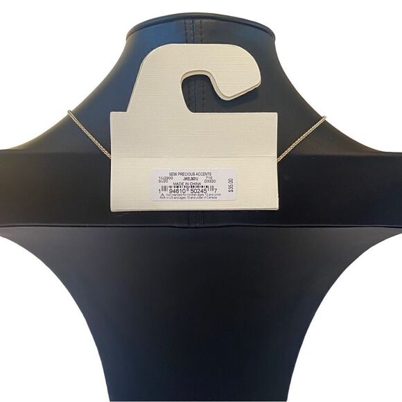 Delicate Tree Branch Y Necklace in Yellow Gold Tone. - Picture 5 of 6